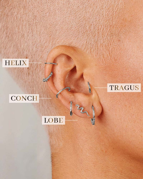 Snake Piercing Silver