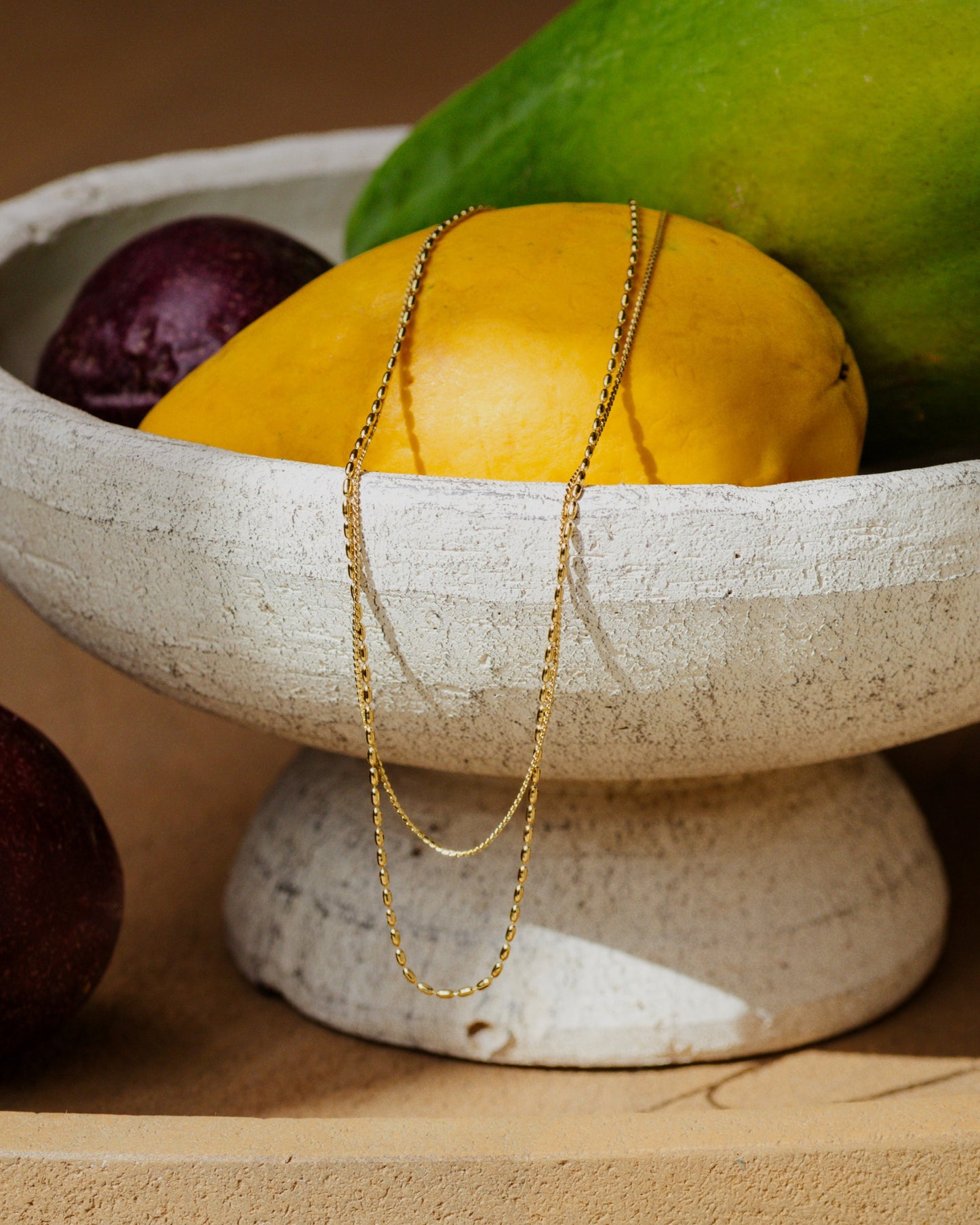 Droplet Double Necklace Silver