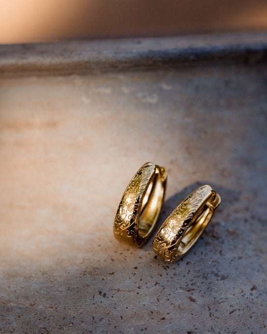 Desert Glow Hoops Rose Gold
