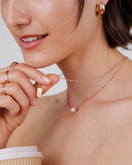Petit Café Necklace Rose Gold