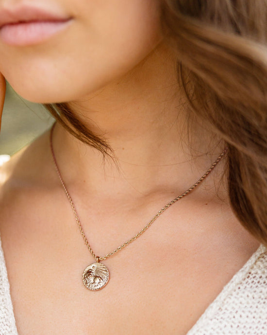 Zodiac Sign Necklace Rose Gold