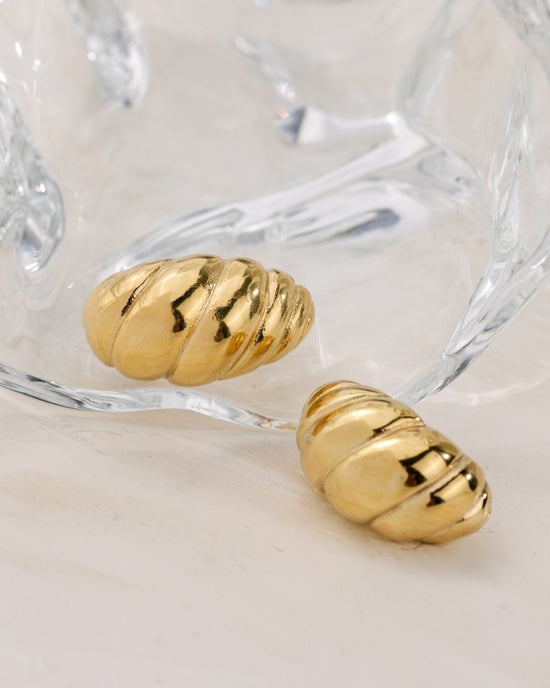 Bold Croissant Studs Rose Gold