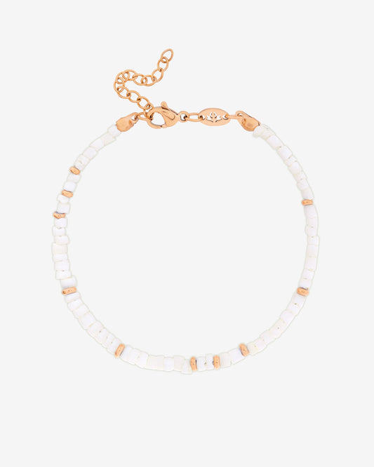 Puka Shell Bracelet Rose Gold