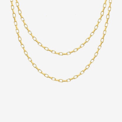 Square Y Box Chain gold