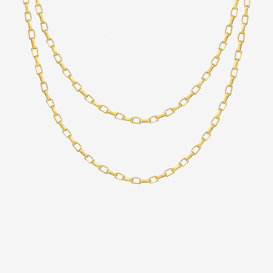 Square Y Box Chain gold