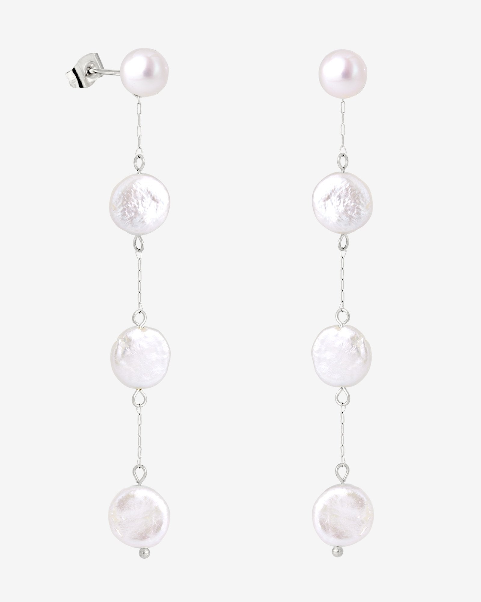 Pure Love Pearl Earrings Silver