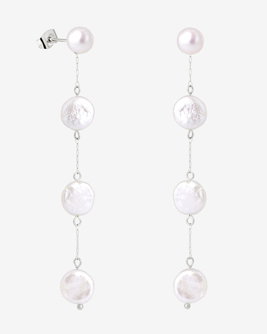 Pure Love Pearl Earrings Silver