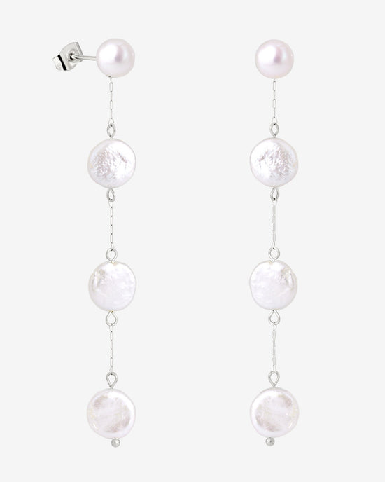 Pure Love Pearl Earrings Silver