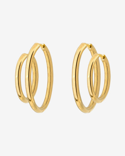 Clean Hoop Set Midi Gold