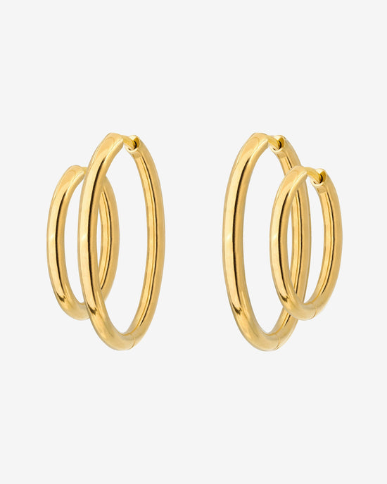 Clean Hoop Set Midi Gold