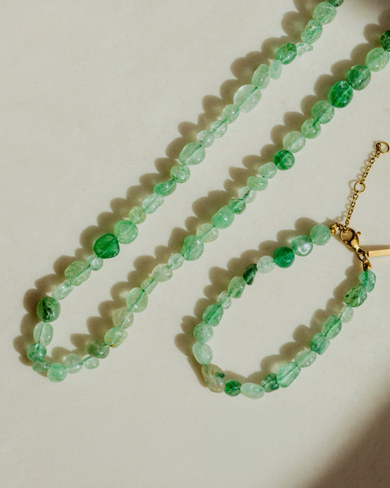 Sea Glass Necklace Gold
