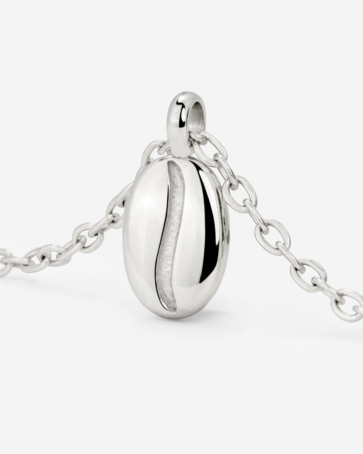 Golden Bean Necklace Silver