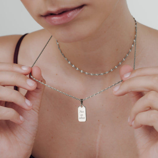 Not so silent Necklace Silver