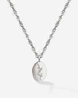 Bouquet Coin Necklace Silver