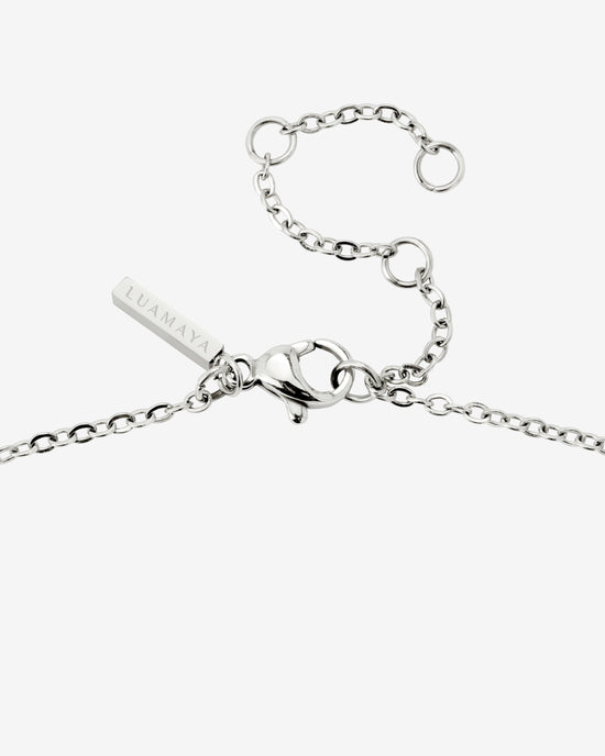 Petal Pearl Y-Necklace Silver