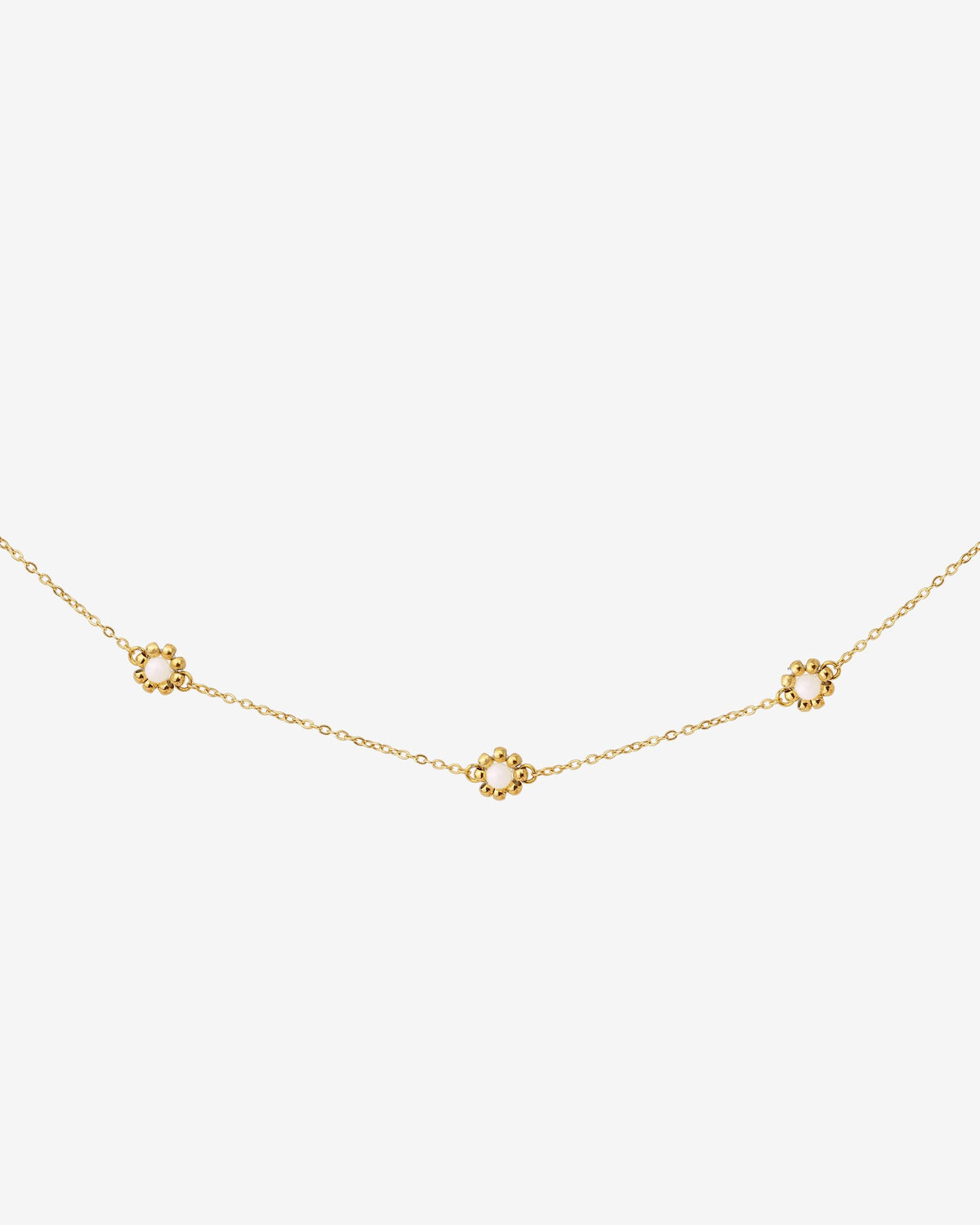 Flower 'n' Beads Necklace Gold