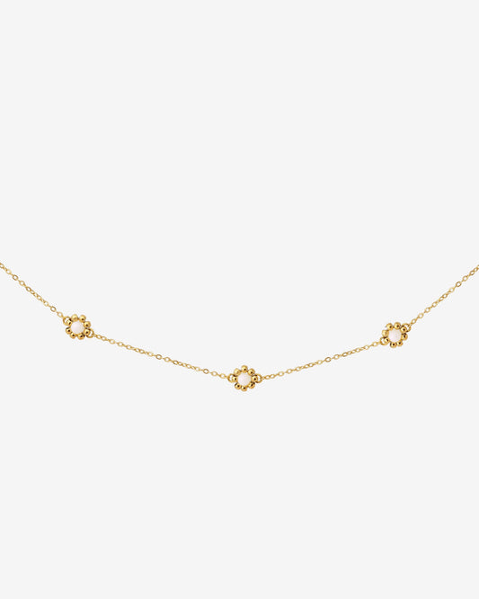 Flower 'n' Beads Necklace Gold