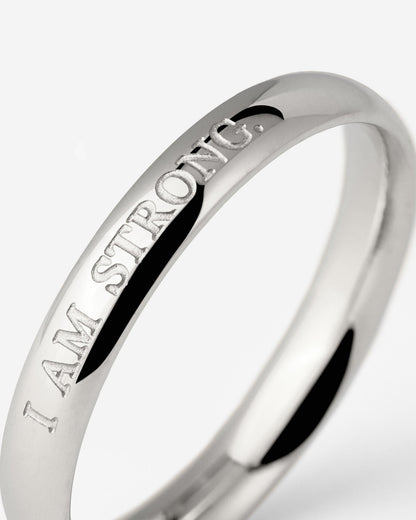 I am strong Ring Silver