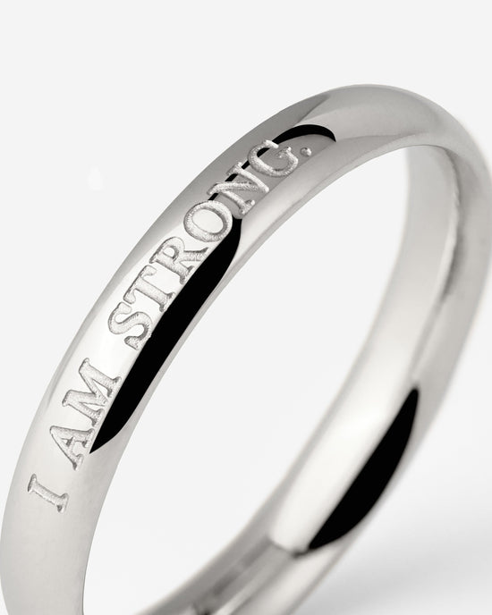 I am strong Ring Silver