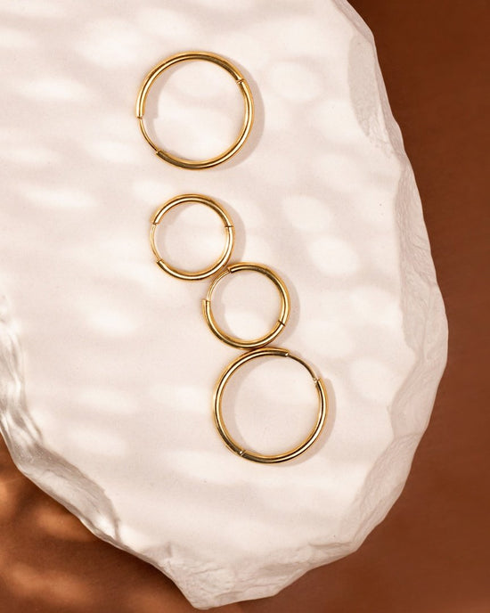 Clean Hoop Set Midi Rose Gold