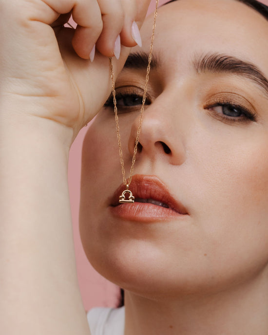 Libra Bubble Necklace Rose Gold