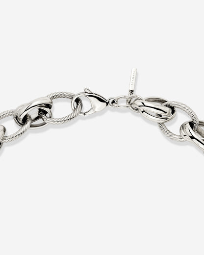 Chunky Twisted Links Necklace Silver