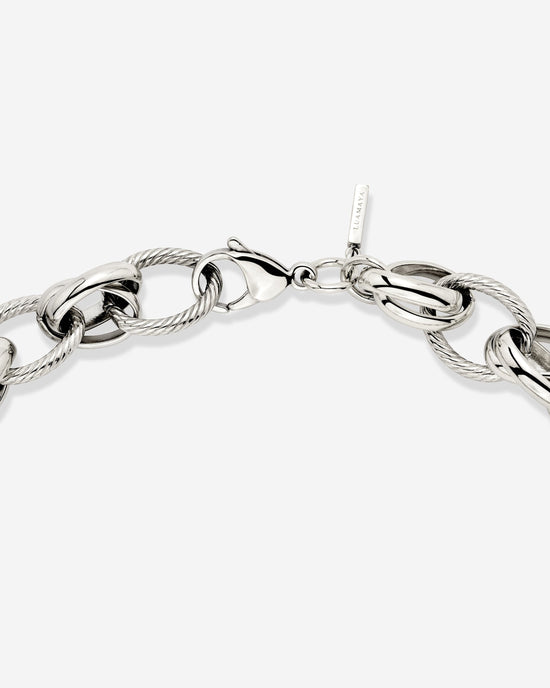 Chunky Twisted Links Necklace Silver