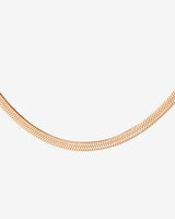 Slim Herringbone Necklace Rose Gold