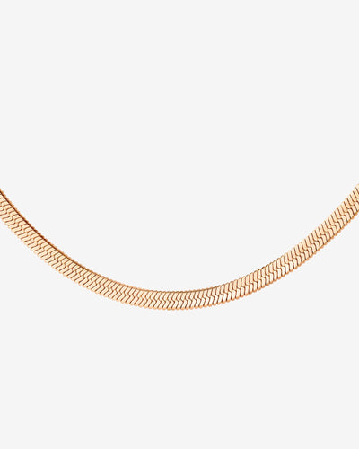 Slim Herringbone Necklace Rose Gold