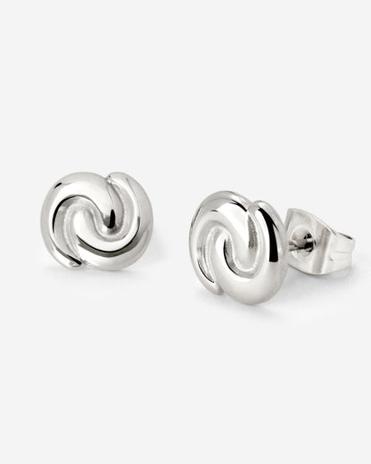Tides of Time Studs Silver
