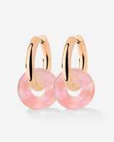 Chunky Peachy Donut Hoop Set Medium Rose Gold