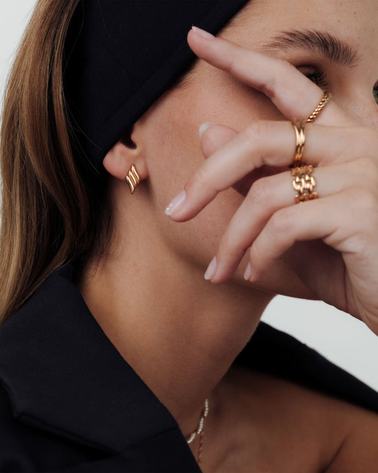 Lustrous Studs Rose Gold