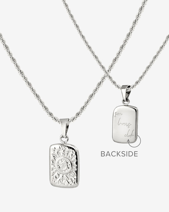 Sun Lover Pendant Necklace Silver