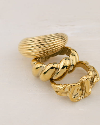 Crinkled Ring Rose Gold