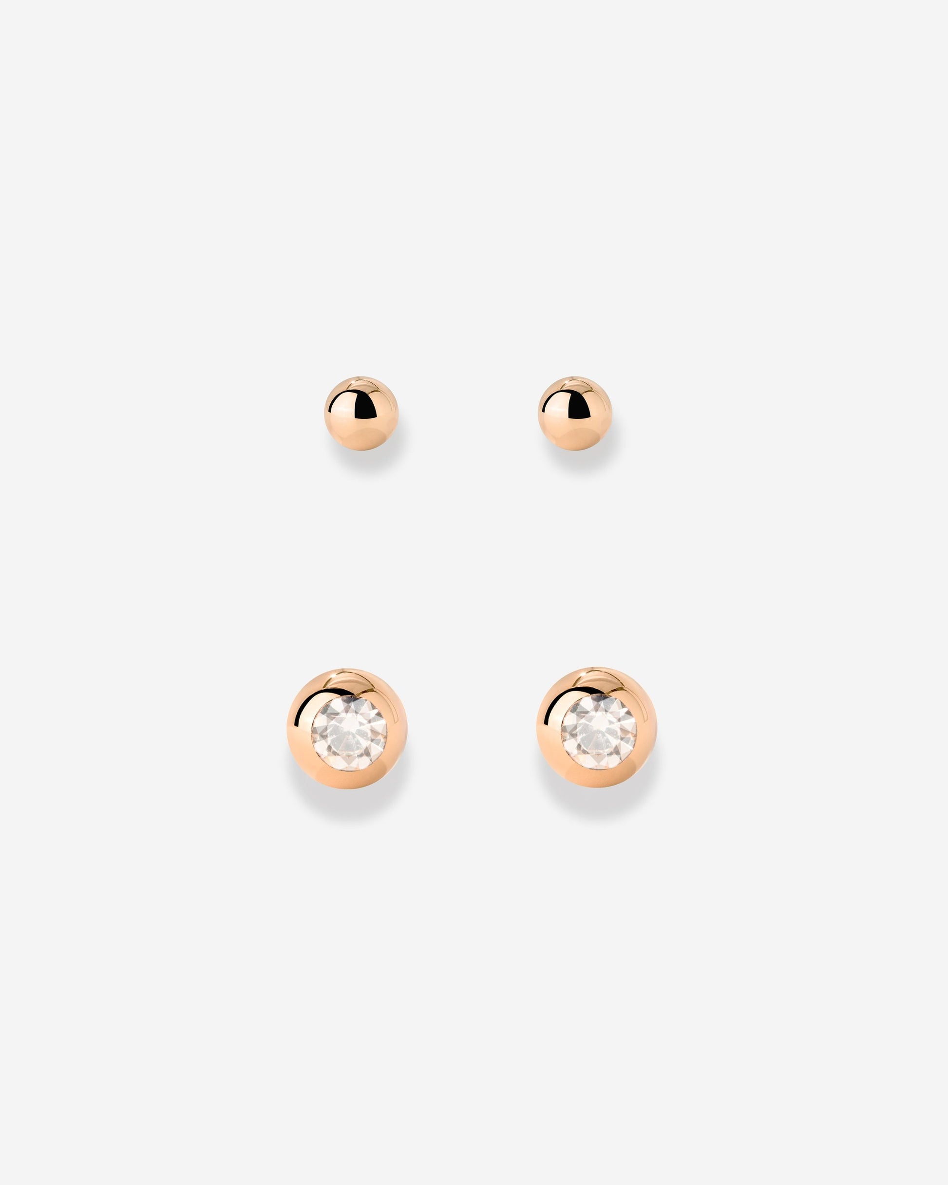 Delicate Gleam Stud Bundle Rose Gold