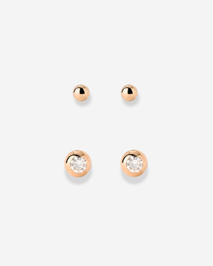 Delicate Gleam Stud Bundle Rose Gold