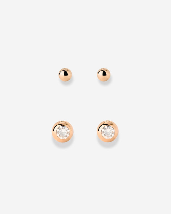 Delicate Gleam Stud Bundle Rose Gold