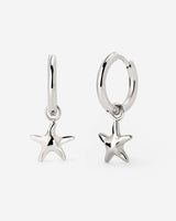 Sea Star Hoop Set Small Silver