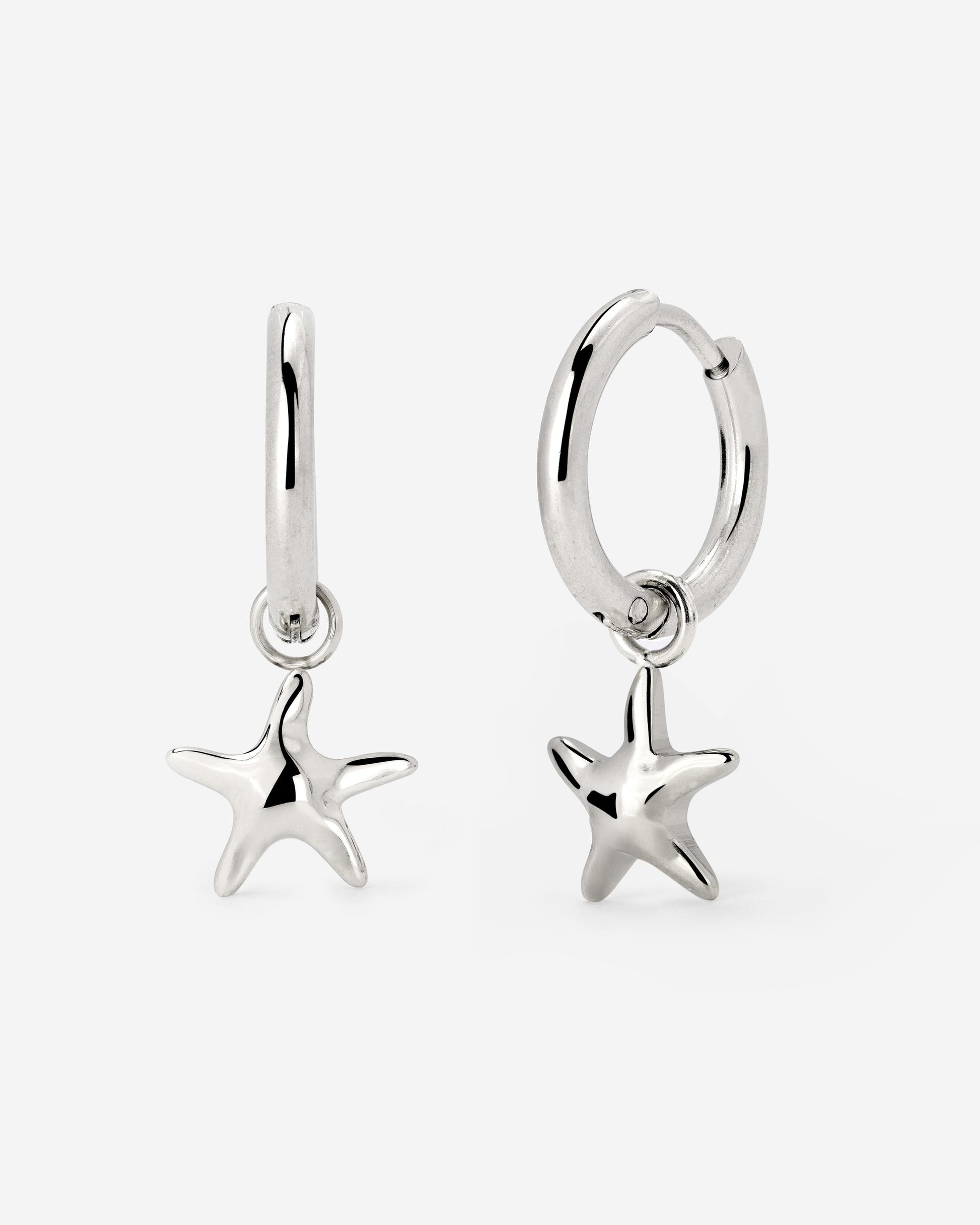 Sea Star Hoop Set Small Silver