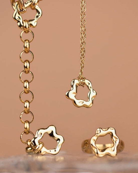 Melting Donut Necklace gold