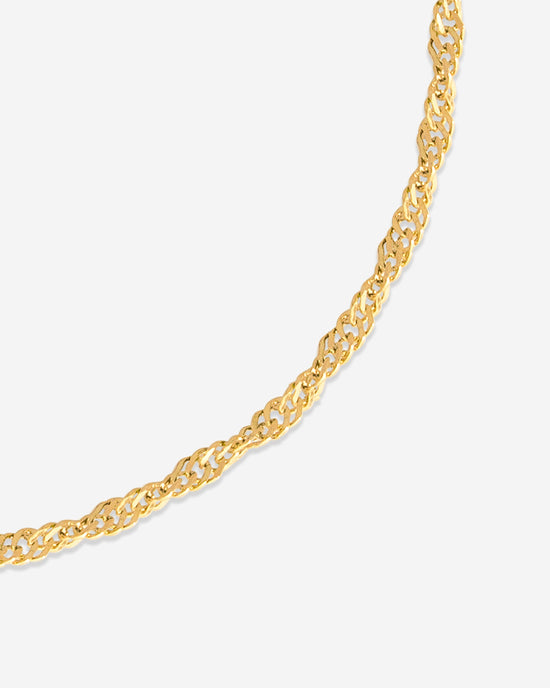 Slim Singapore Anklet Gold