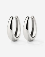 Seeker Hoops Medium Silver