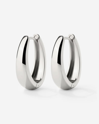 Seeker Hoops Medium Silver