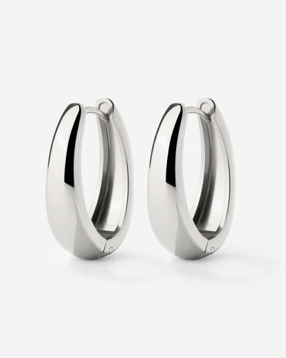 Seeker Hoops Medium Silver