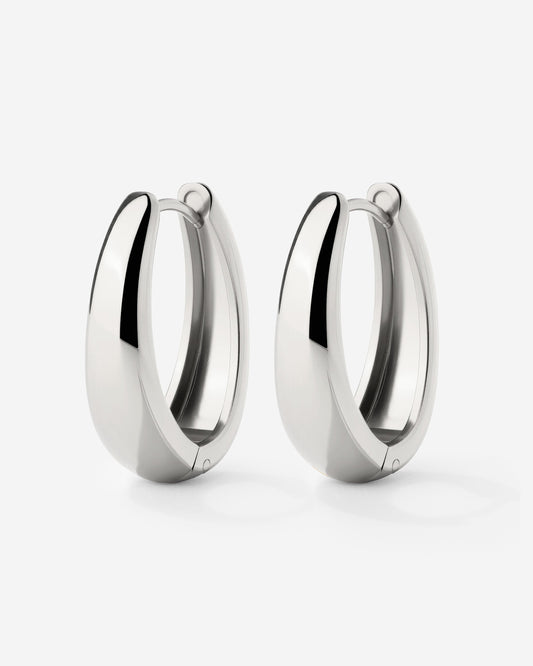 Seeker Hoops Medium Silver