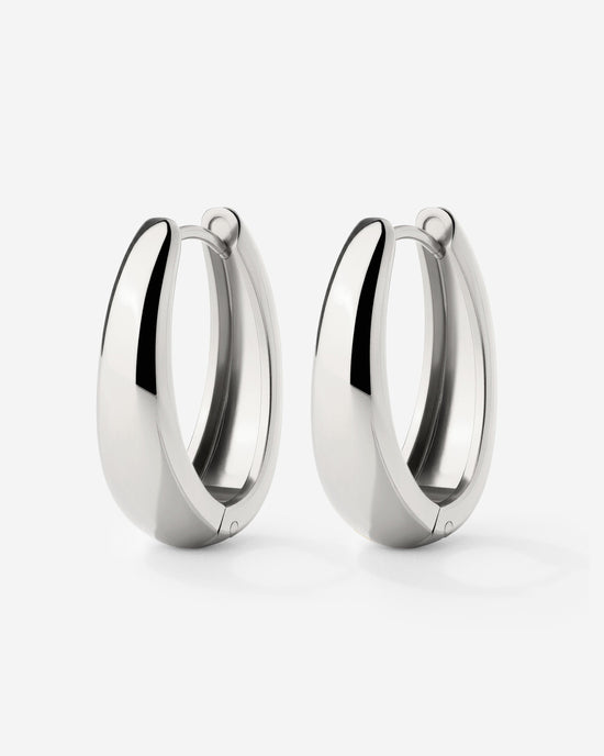 Seeker Hoops Medium Silver