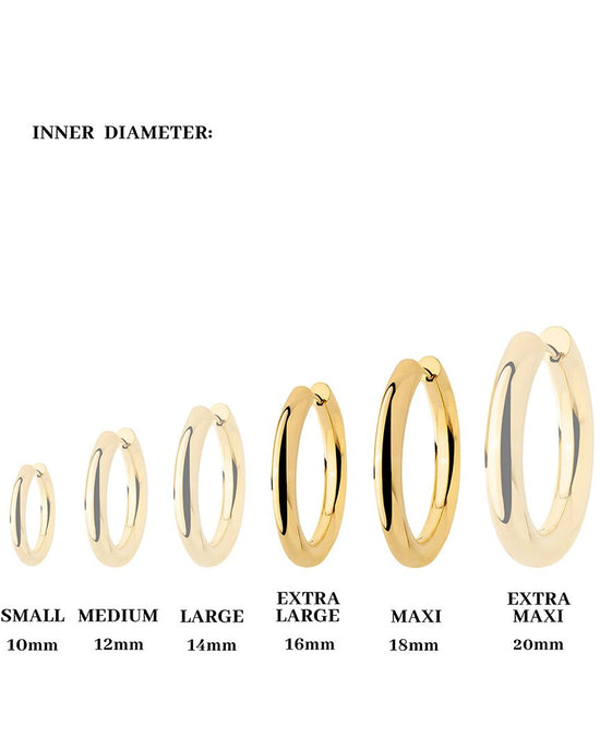 Chunky Lover Hoop Set Large Gold