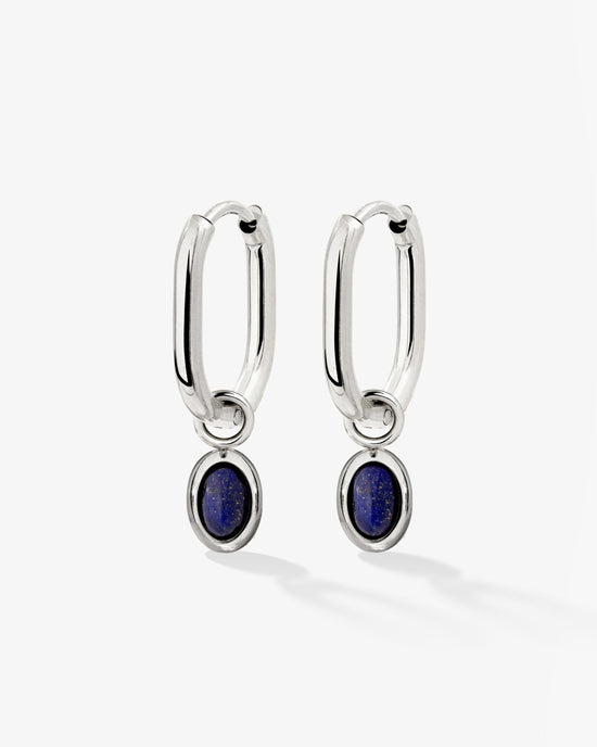 Blue Breeze Oval Hoop Set Baby Silver