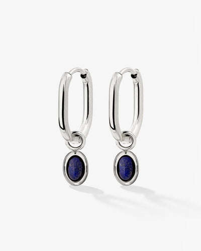 Blue Breeze Oval Hoop Set Baby Silver