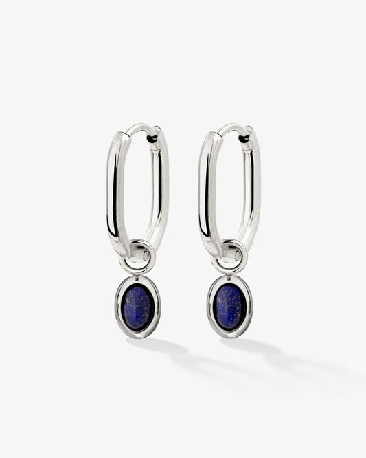 Blue Breeze Oval Hoop Set Baby Silver